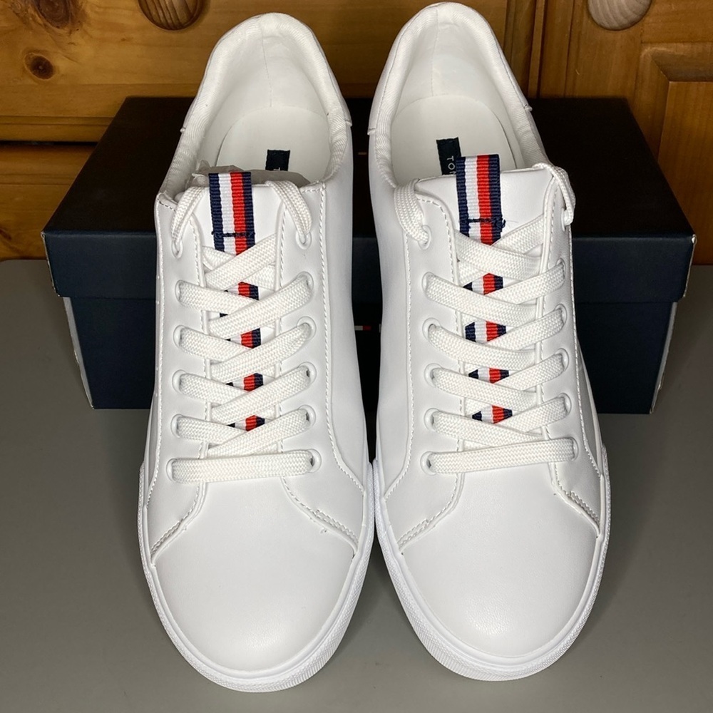 Tommy Hilfiger | NEW White Lamiss Icon Stripe Sneakers 9 - Picture 2 of 10